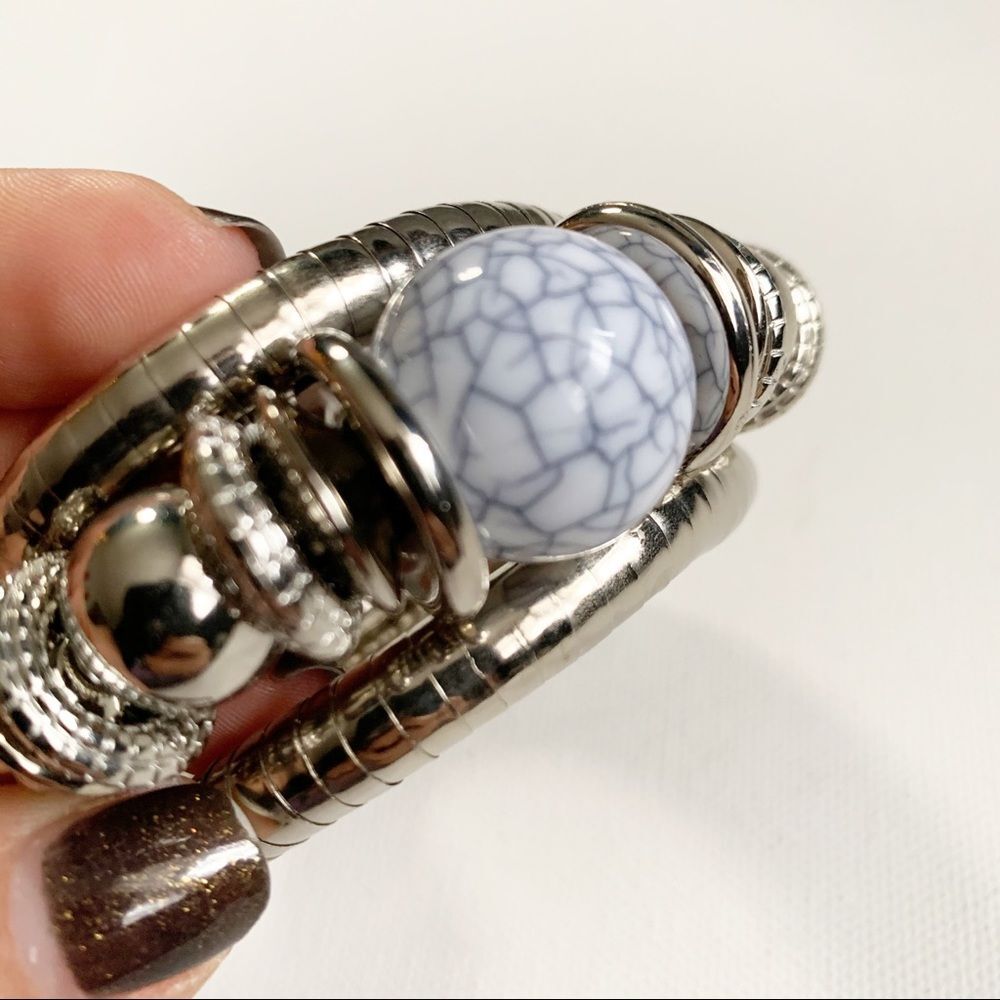 CHUNKY Coil Snake Statement Bracelet - Picture 5 of 5